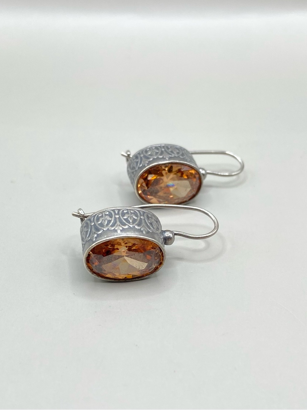 Silpada Sterling Silver Champagne Cubic Zirconia Earrings - Picture 6 of 9